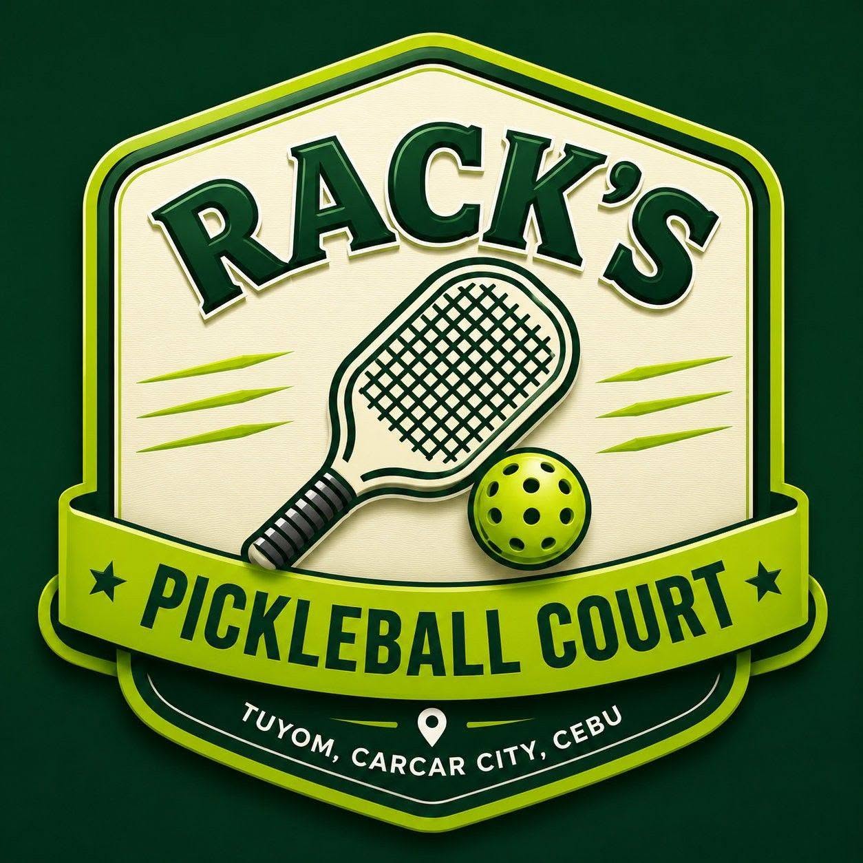 Cebu Business Directory - Rack's pickleball court logo