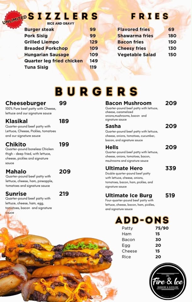 Cebu Business Directory - Fire & Ice - Burgers and Sizzlers - Photo 2